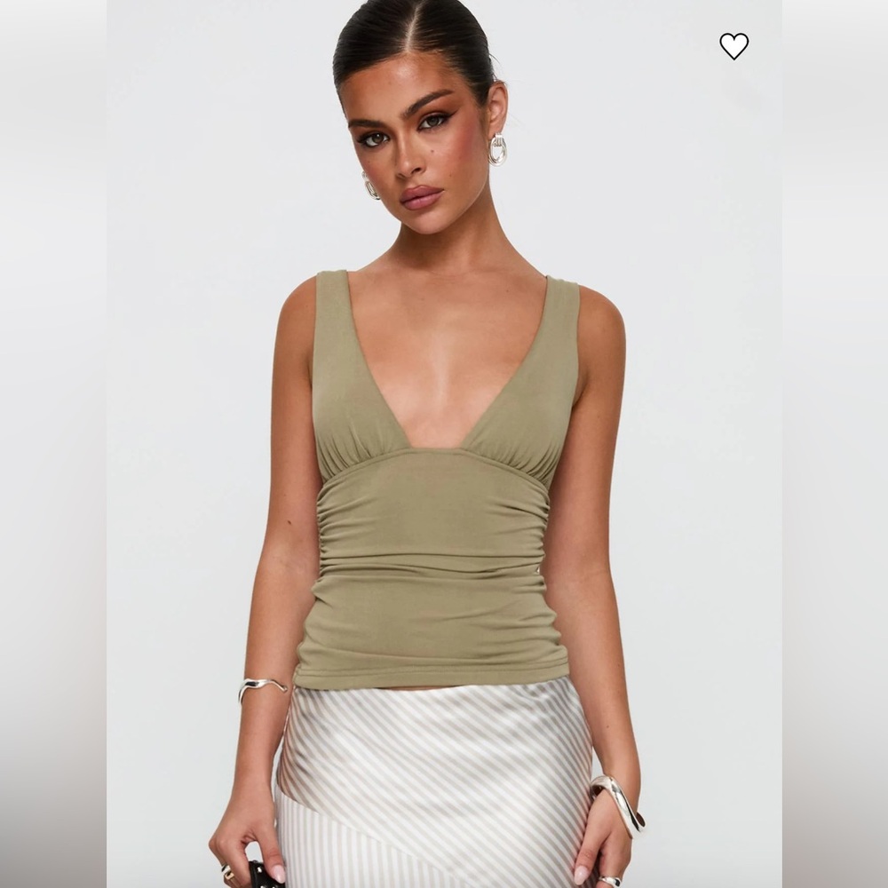 Princess polly sublime top ruched green